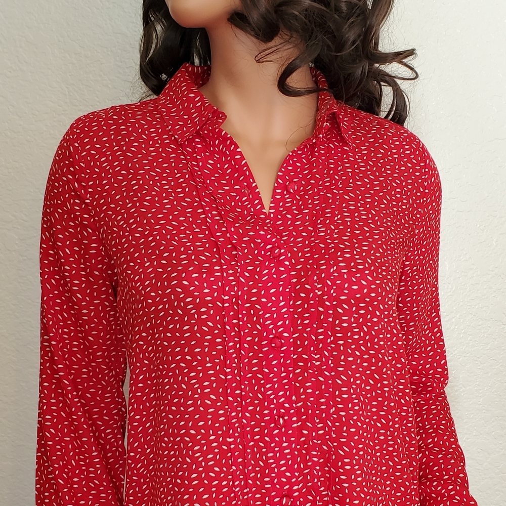 Lucky Brand Printed Long Sleeve Blouse